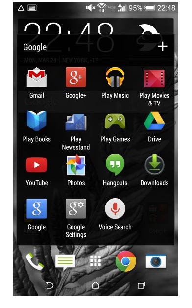 hTC ONE 2 (M8) меню